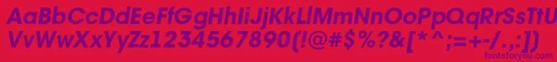AAvantebsExtrabolditalic Font – Purple Fonts on Red Background