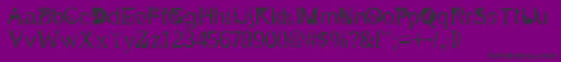TakEnchanted-Schriftart – Schwarze Schriften auf violettem Hintergrund