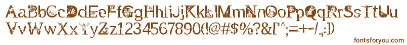 TakEnchanted Font – Brown Fonts on White Background