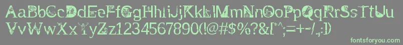 TakEnchanted Font – Green Fonts on Gray Background