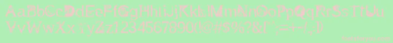 TakEnchanted Font – Pink Fonts on Green Background