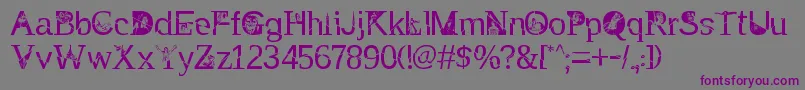 Шрифт TakEnchanted – фиолетовые шрифты на сером фоне