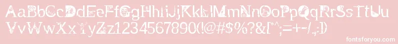フォントTakEnchanted – ピンクの背景に白い文字