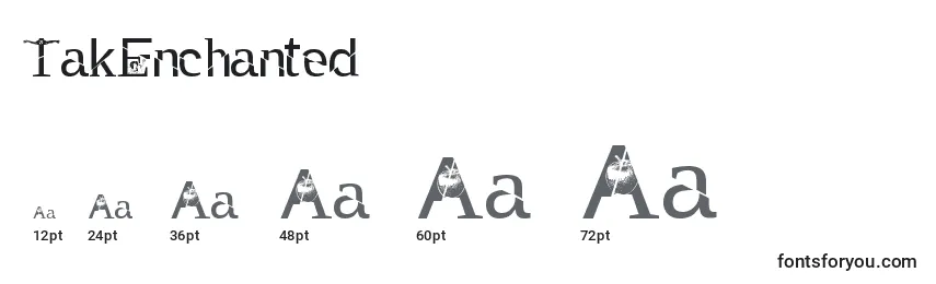 Размеры шрифта TakEnchanted