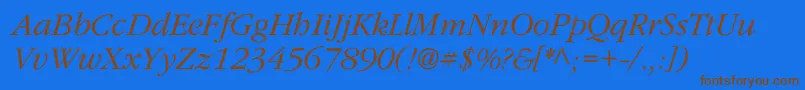 Calumet Font – Brown Fonts on Blue Background