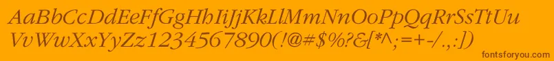 Calumet Font – Brown Fonts on Orange Background