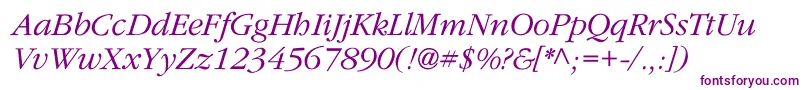 Calumet Font – Purple Fonts on White Background