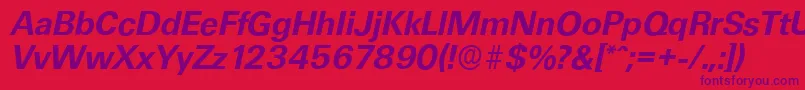 UltimateserialBolditalic Font – Purple Fonts on Red Background