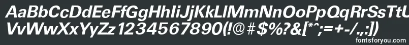 フォントUltimateserialBolditalic – 黒い背景に白い文字