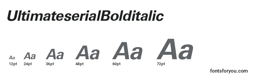 UltimateserialBolditalic Font Sizes