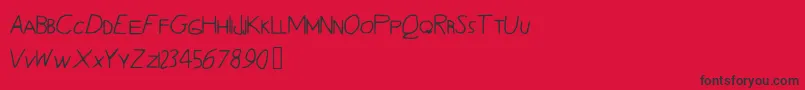 Quentrell Font – Black Fonts on Red Background