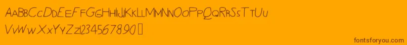 Quentrell Font – Brown Fonts on Orange Background