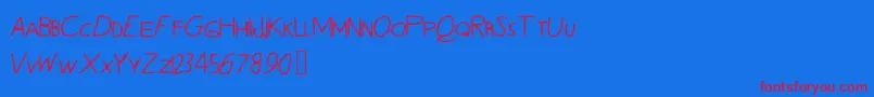 Quentrell Font – Red Fonts on Blue Background