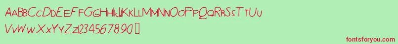Шрифт Quentrell – красные шрифты на зелёном фоне