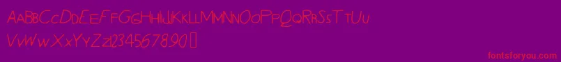 Quentrell Font – Red Fonts on Purple Background