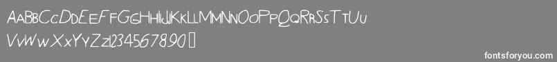 フォントQuentrell – 灰色の背景に白い文字