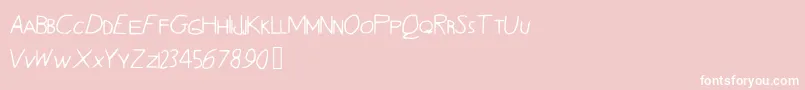 フォントQuentrell – ピンクの背景に白い文字
