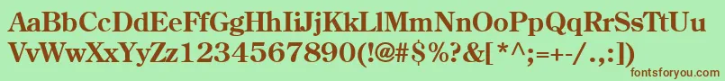 CenturyRetrospectiveSsiSemiBold Font – Brown Fonts on Green Background