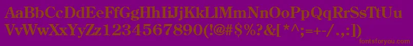 Czcionka CenturyRetrospectiveSsiSemiBold – brązowe czcionki na fioletowym tle