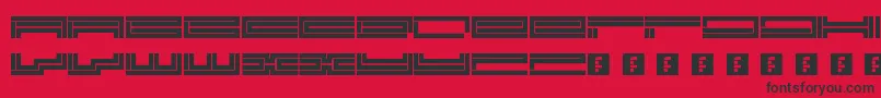 Trackmanic Font – Black Fonts on Red Background