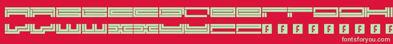 Trackmanic Font – Green Fonts on Red Background