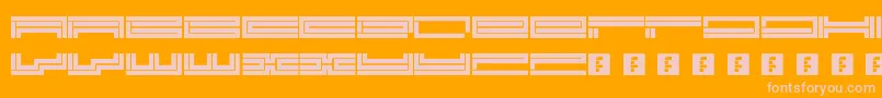 More about Trackmanic Font Trackmanic Font – Pink Fonts on Orange Background