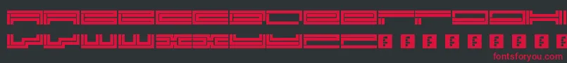 Trackmanic Font – Red Fonts on Black Background