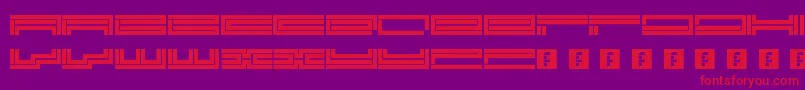 Trackmanic Font – Red Fonts on Purple Background