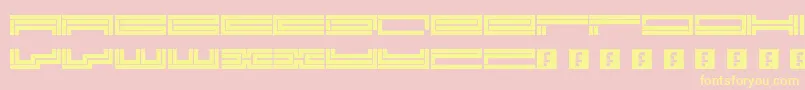 Trackmanic Font – Yellow Fonts on Pink Background