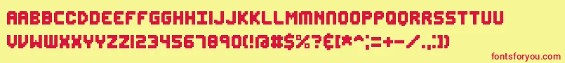 EditUndoBrk Font – Red Fonts on Yellow Background