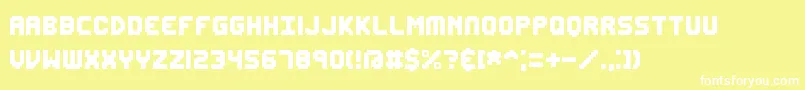 EditUndoBrk Font – White Fonts on Yellow Background