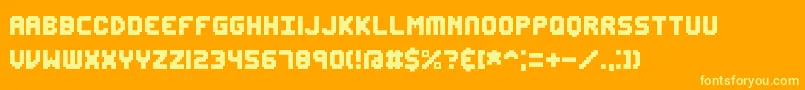 EditUndoBrk Font – Yellow Fonts on Orange Background