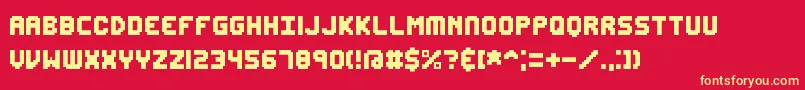 EditUndoBrk Font – Yellow Fonts on Red Background