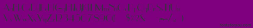 フォントJenny1 – 紫の背景に黒い文字