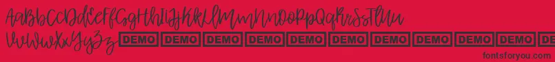 AlbretDemo Font – Black Fonts on Red Background