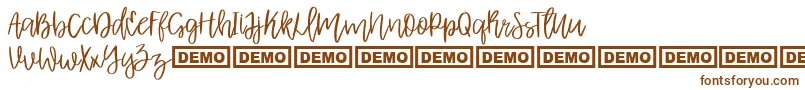 Шрифт AlbretDemo – коричневые шрифты на белом фоне