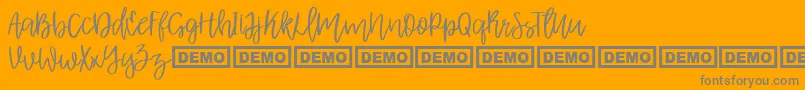 AlbretDemo Font – Gray Fonts on Orange Background