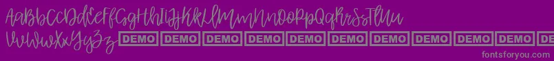 AlbretDemo Font – Gray Fonts on Purple Background