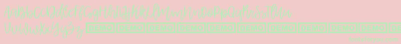 AlbretDemo Font – Green Fonts on Pink Background