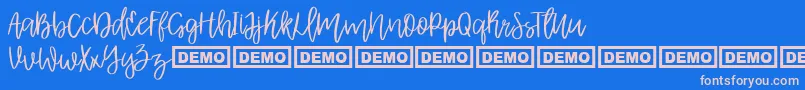 Шрифт AlbretDemo – розовые шрифты на синем фоне