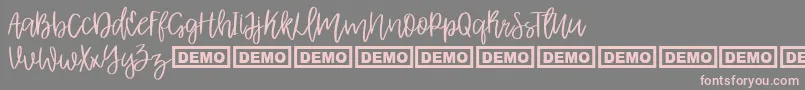 Подробнее о шрифте AlbretDemo Шрифт AlbretDemo – розовые шрифты на сером фоне