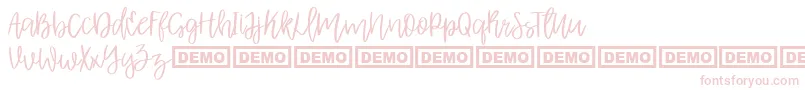 AlbretDemo-Schriftart – Rosa Schriften auf weißem Hintergrund