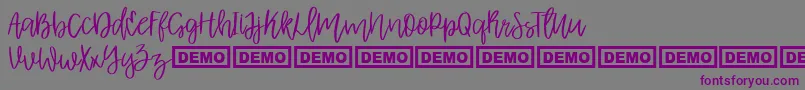Шрифт AlbretDemo – фиолетовые шрифты на сером фоне