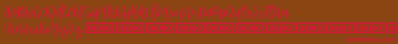 AlbretDemo Font – Red Fonts on Brown Background