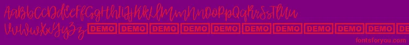 fuente AlbretDemo – Fuentes Rojas Sobre Fondo Morado