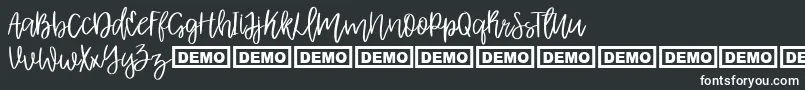 Шрифт AlbretDemo – белые шрифты на чёрном фоне