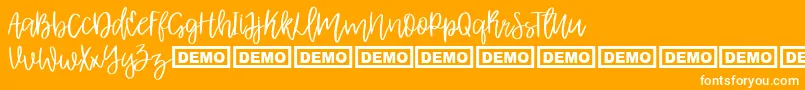 AlbretDemo Font – White Fonts on Orange Background