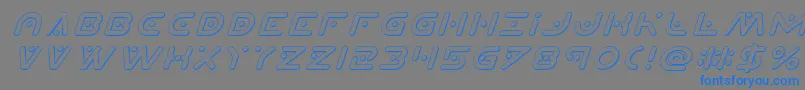 Planetx3Dital Font – Blue Fonts on Gray Background