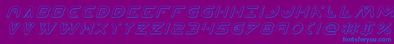 Planetx3Dital Font – Blue Fonts on Purple Background