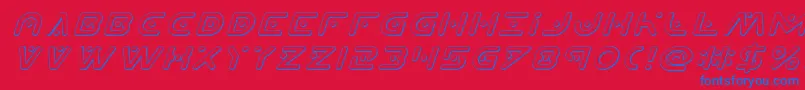 Planetx3Dital Font – Blue Fonts on Red Background